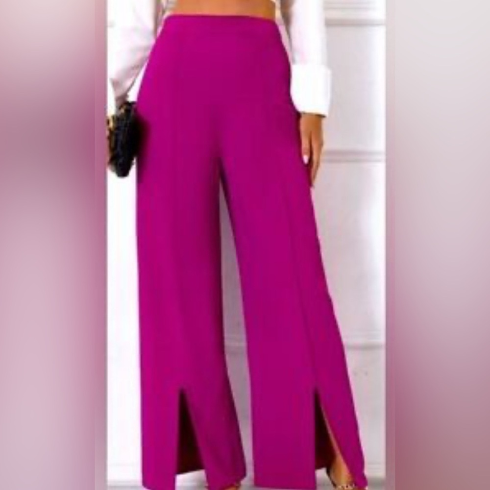 NWOT happily grey fuchsia slacks sz 1/24